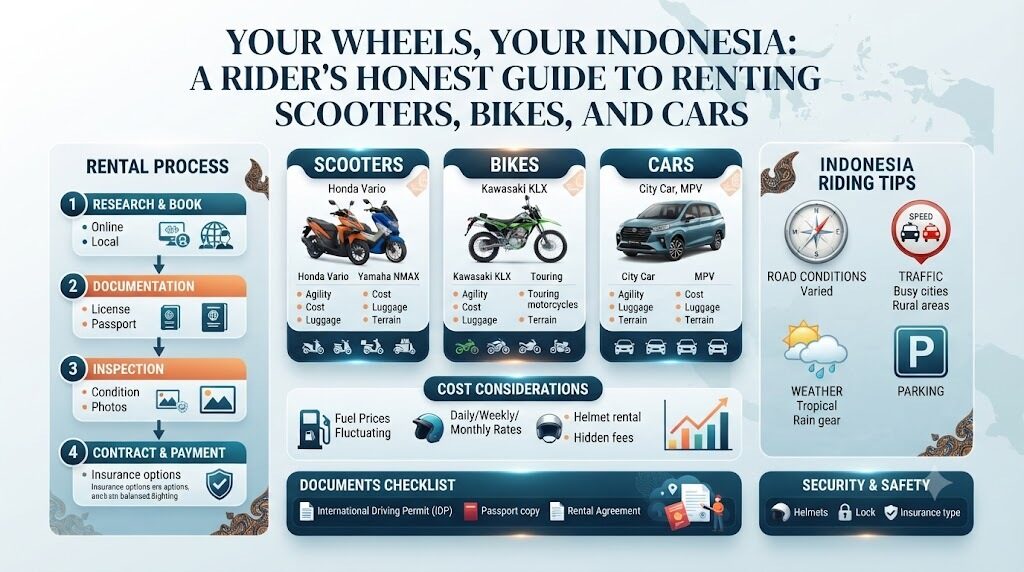 Your Wheels, Your Indonesia: A Rider's Honest Guide to Renting Scooters, Bikes, and Cars