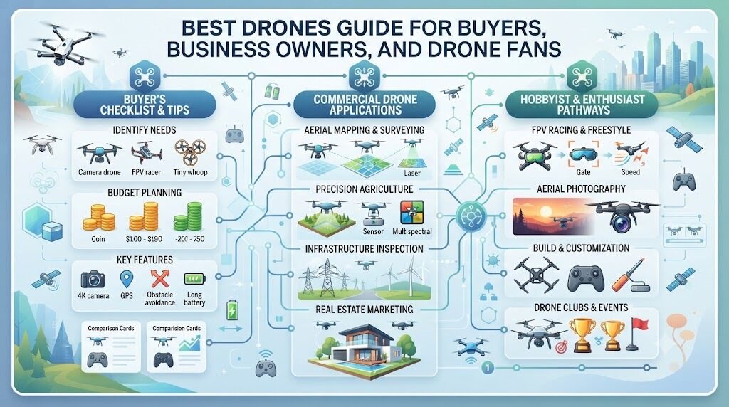 Best Drones Guide for Buyers, Business Owners, and Drone Fans