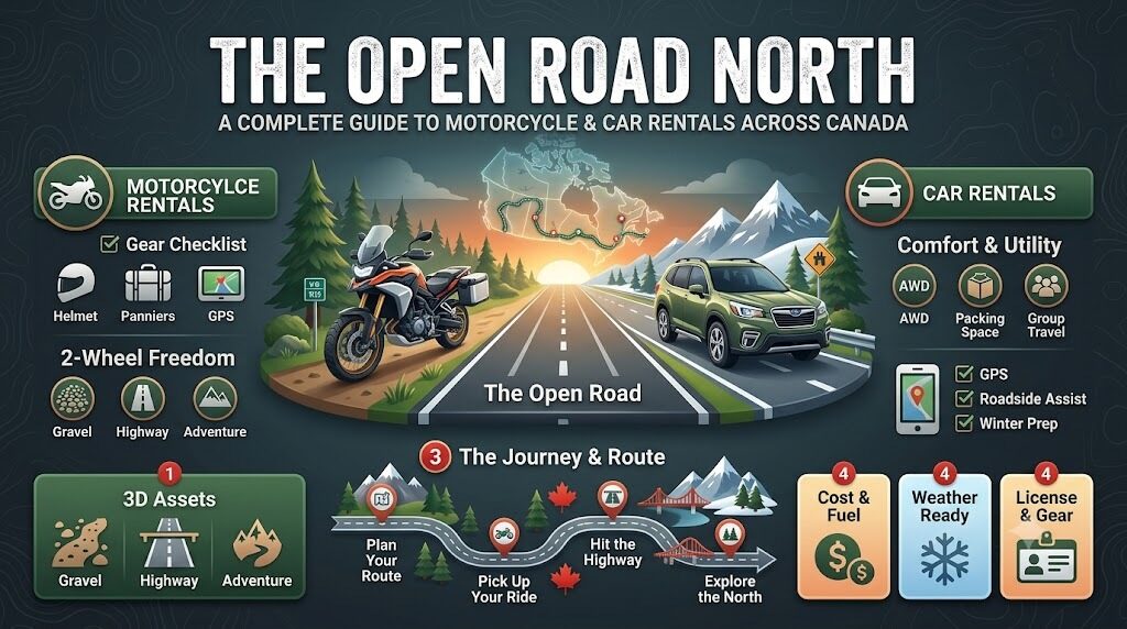 The Open Road North: A Complete Guide to Motorcycle and Car Rentals Across Canada