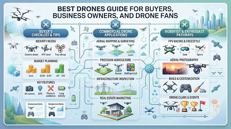 Best Drones Guide for Buyers, Business Owners, and Drone Fans