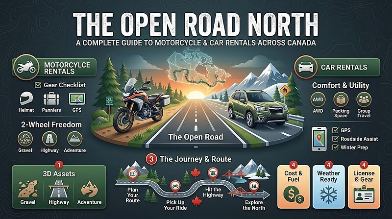 The Open Road North: A Complete Guide to Motorcycle and Car Rentals Across Canada